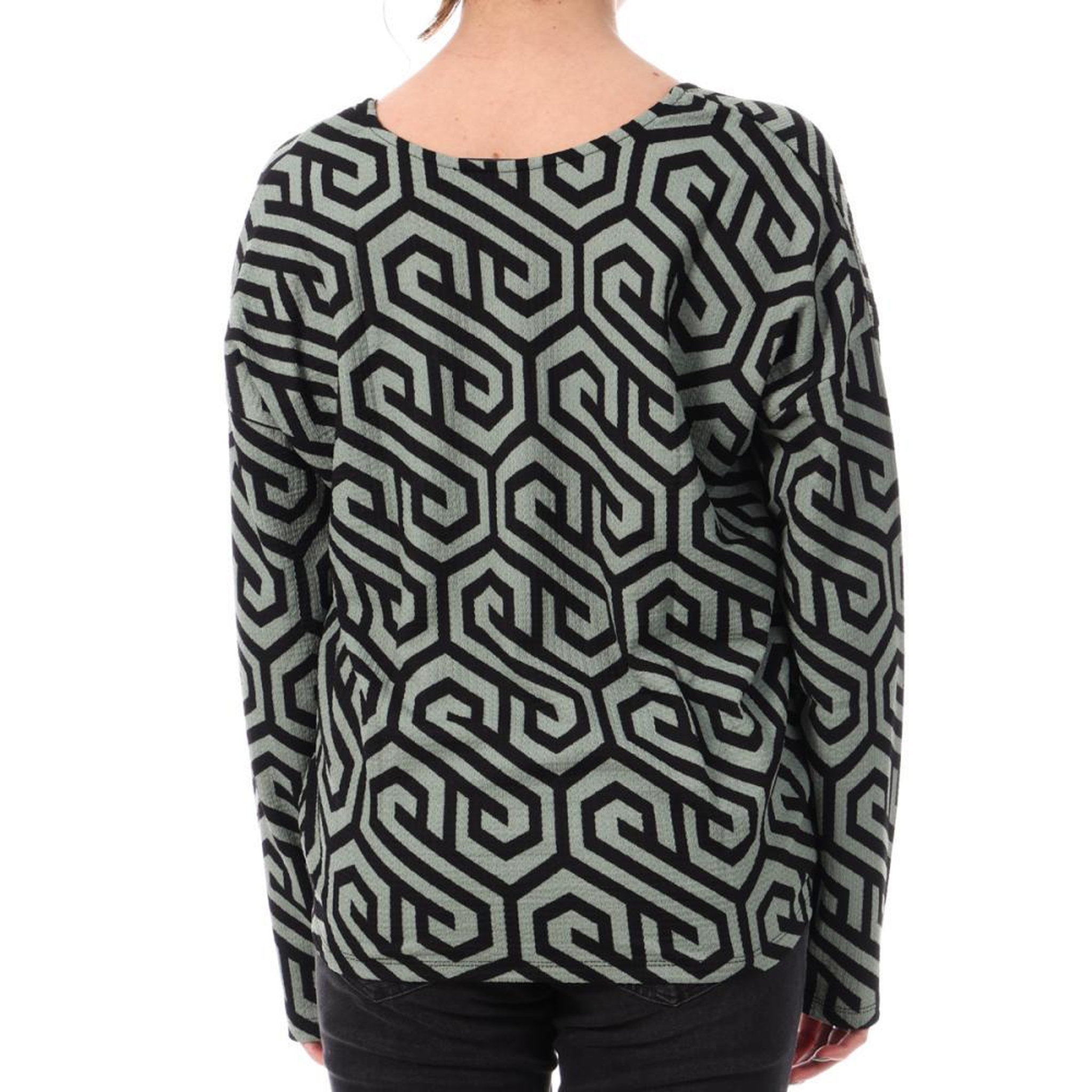 Voir la diapositive 2 : Vero Moda Blouse Verte/Noire Femme Vero Moda Merve