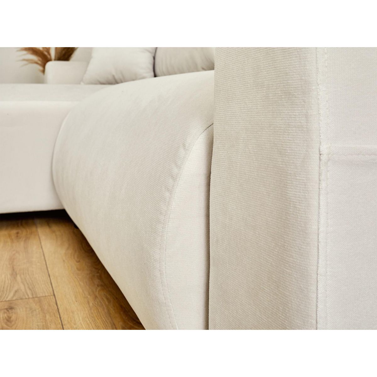 LISA DESIGN Camelia - canapé d'angle réversible - 4 places - convertible avec coffre et poches - en velours