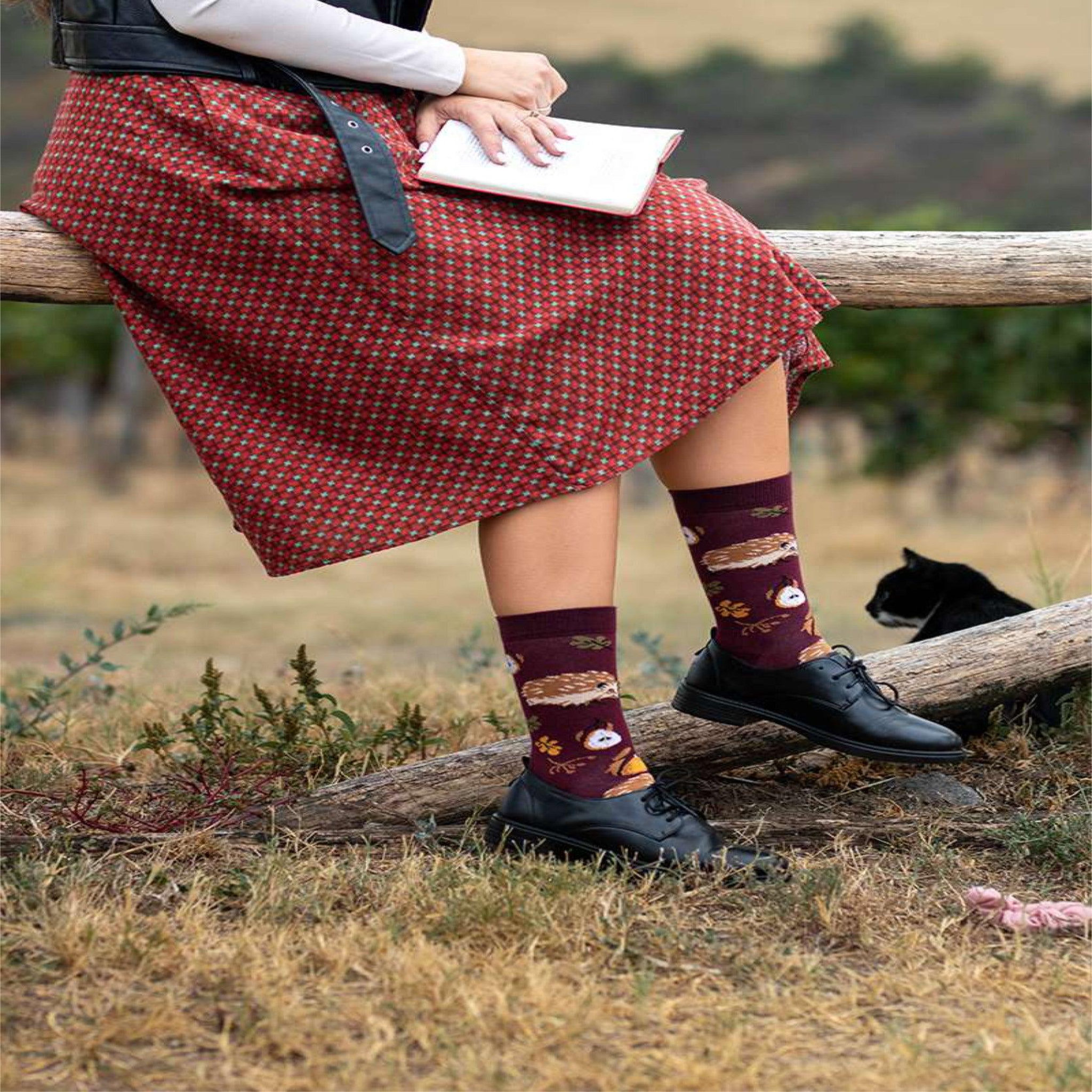 Voir la diapositive 6 : PIRIN HILL Chaussettes coton bio automne hérissons