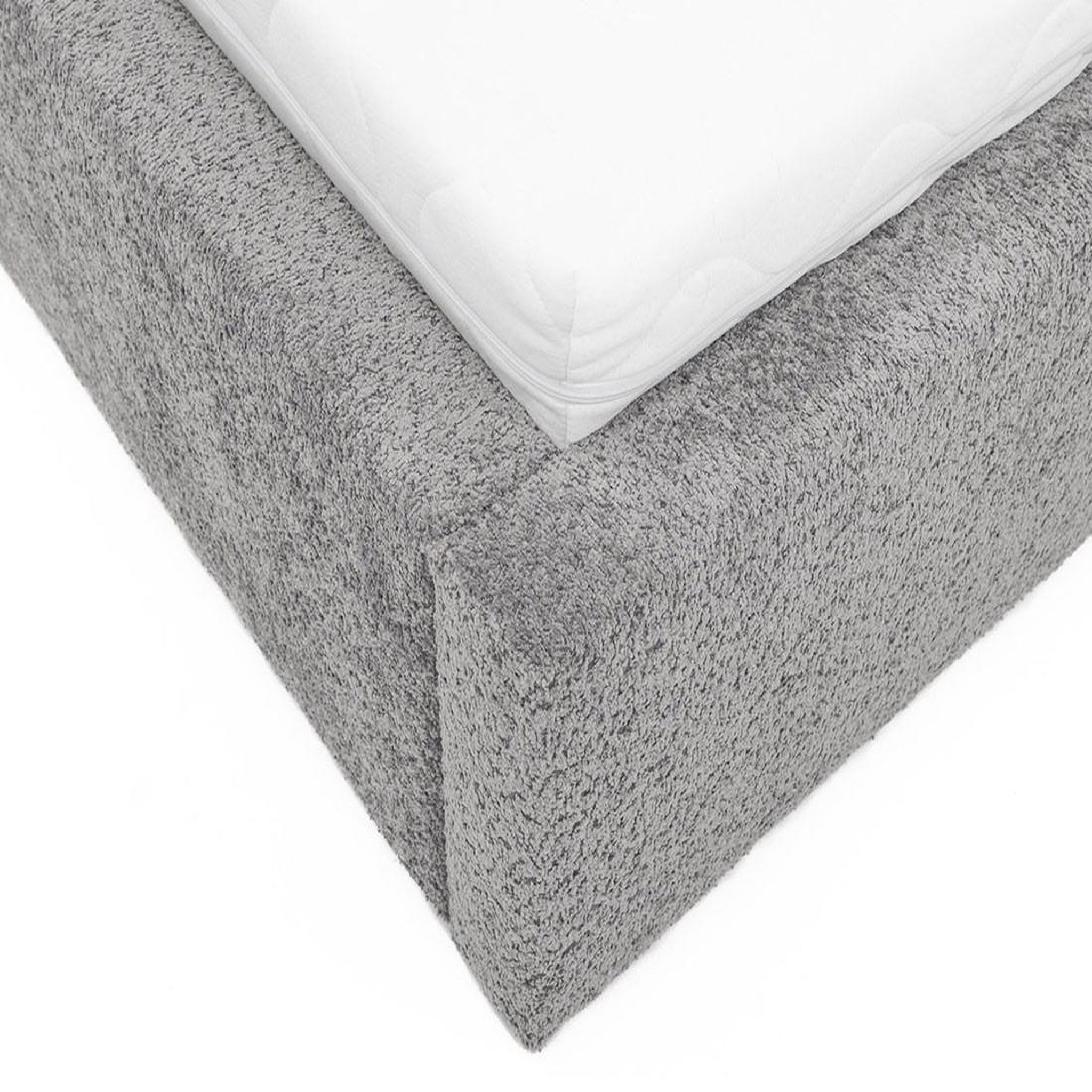 Voir la diapositive 5 : BEST MOBILIER Orane - lit coffre - 160x200 cm - en tissu bouclette