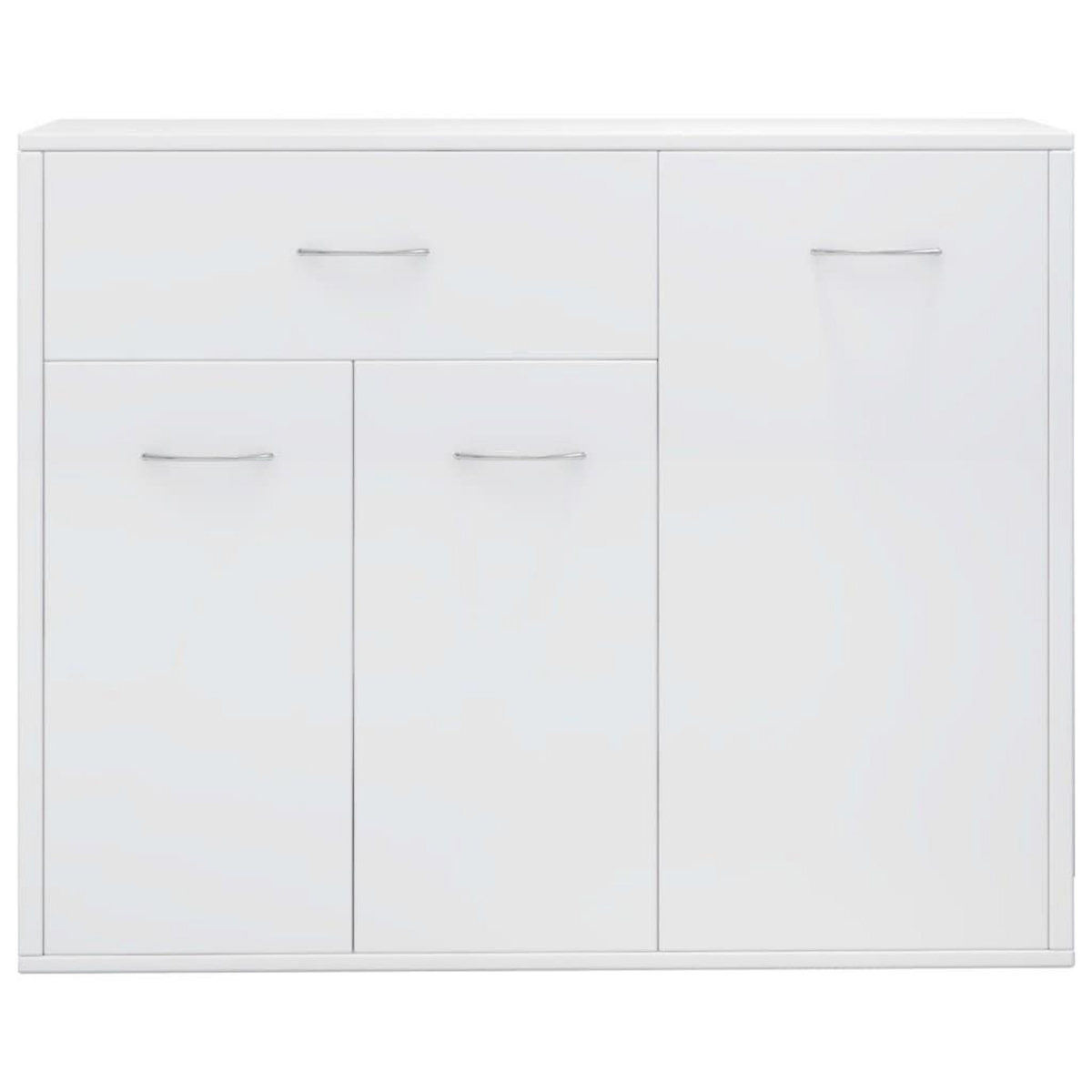 VIDAXL Buffet Blanc brillant 88x30x70 cm Bois d'ingenierie