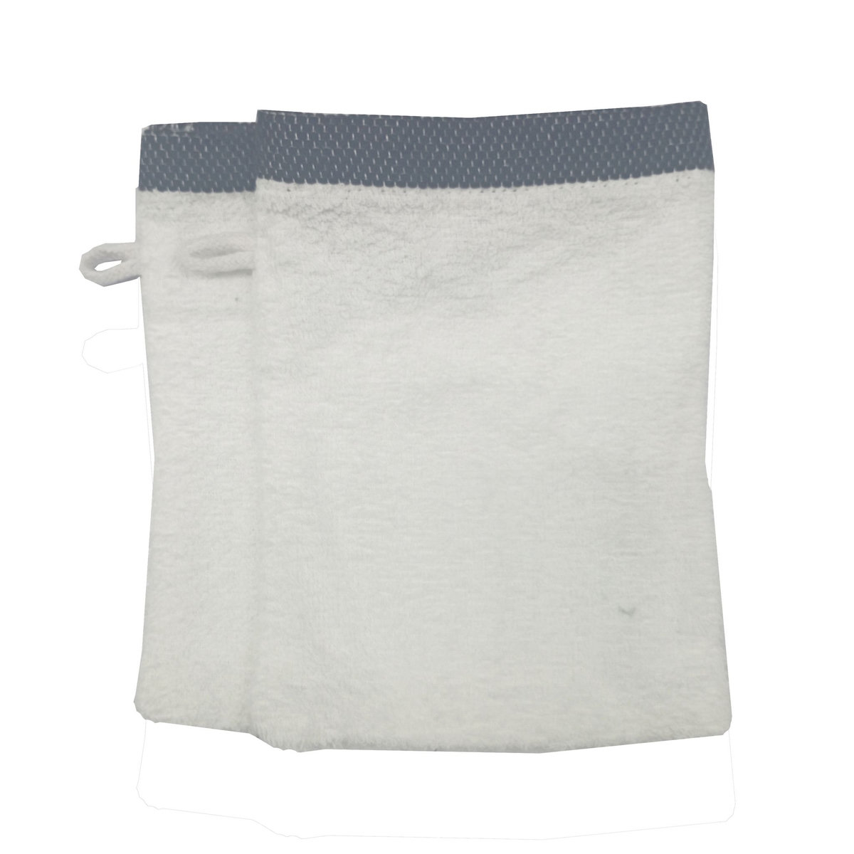 ACTUEL Lot de 2 gants de toilette uni en  coton 450GSM