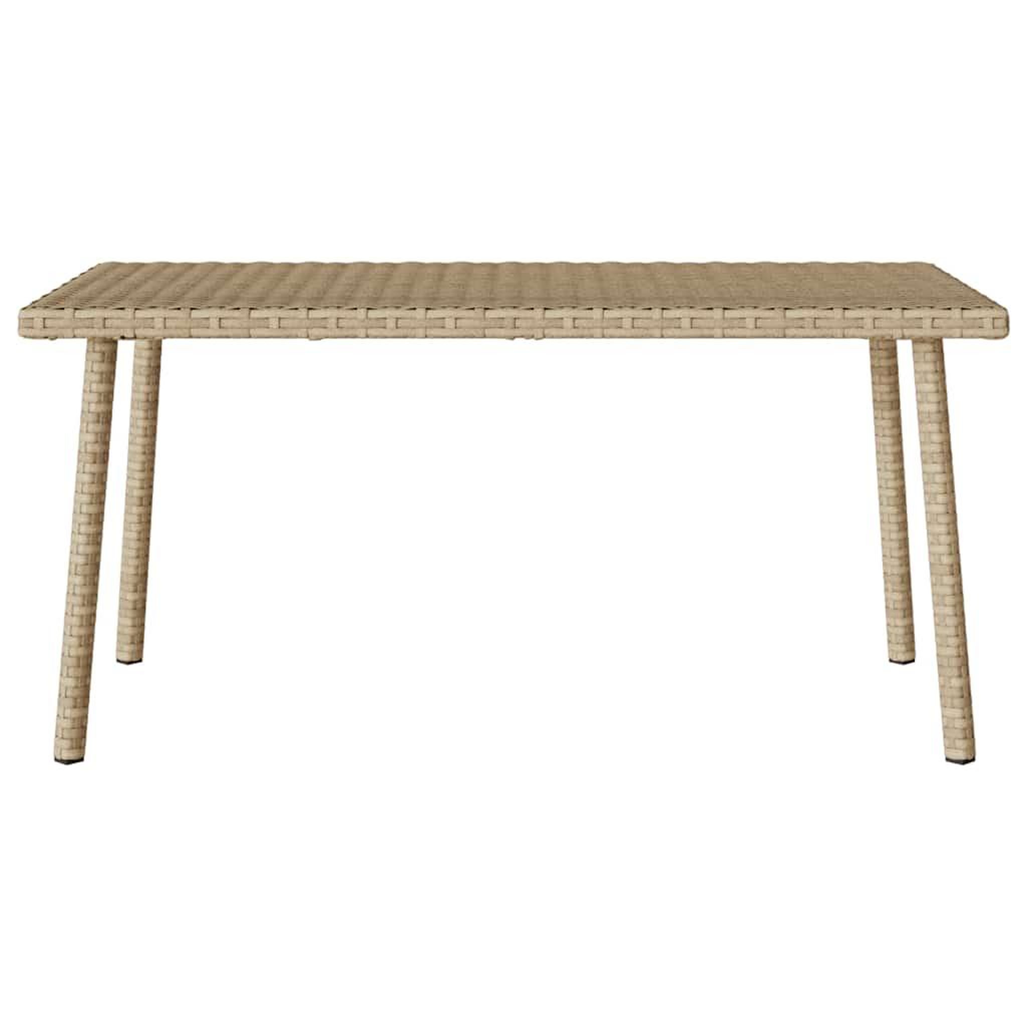 Voir la diapositive 4 : VIDAXL Table basse de jardin rectangulaire beige 80x40x37 cm rotin