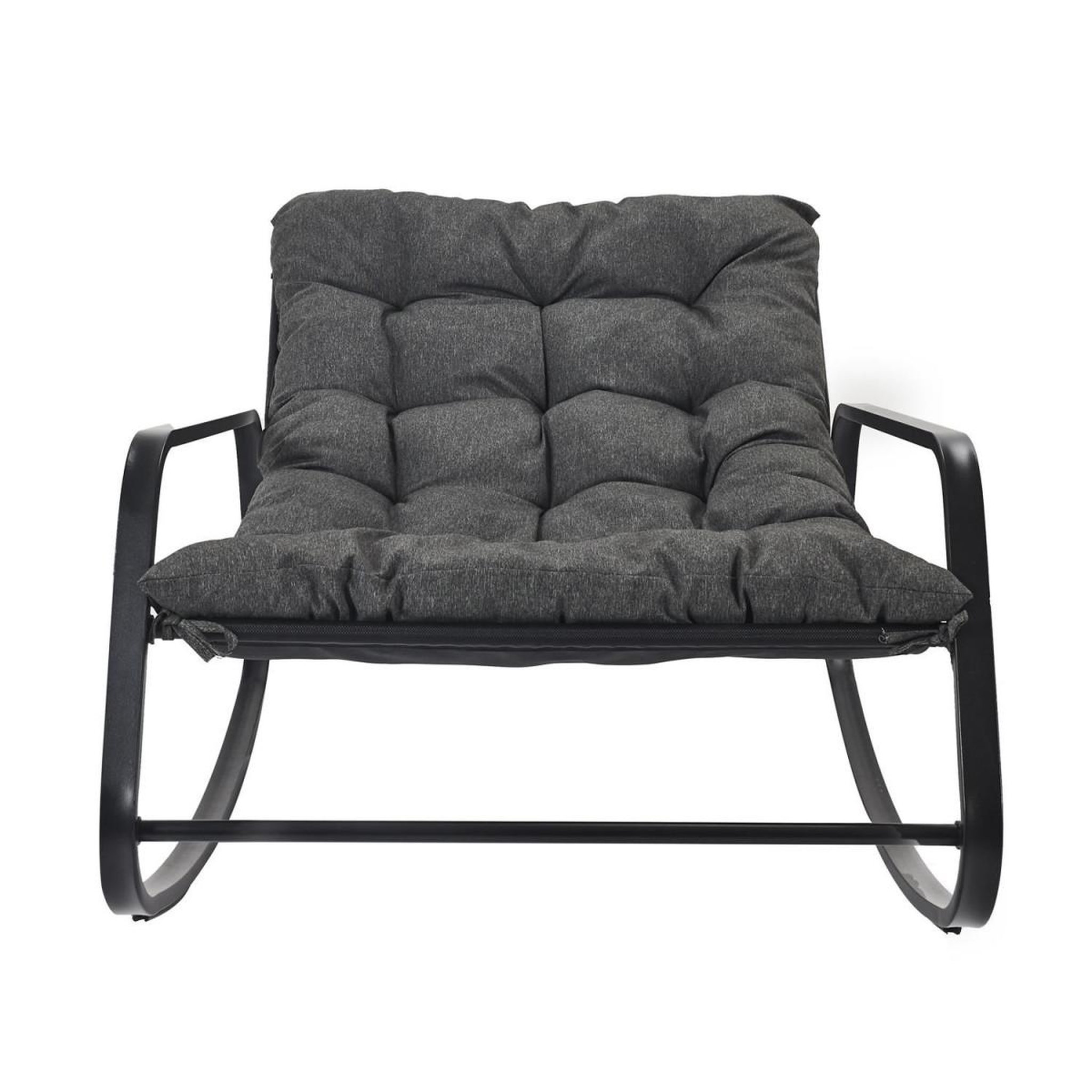 The Home Deco Factory Fauteuil à bascule design  miami  130cm gris