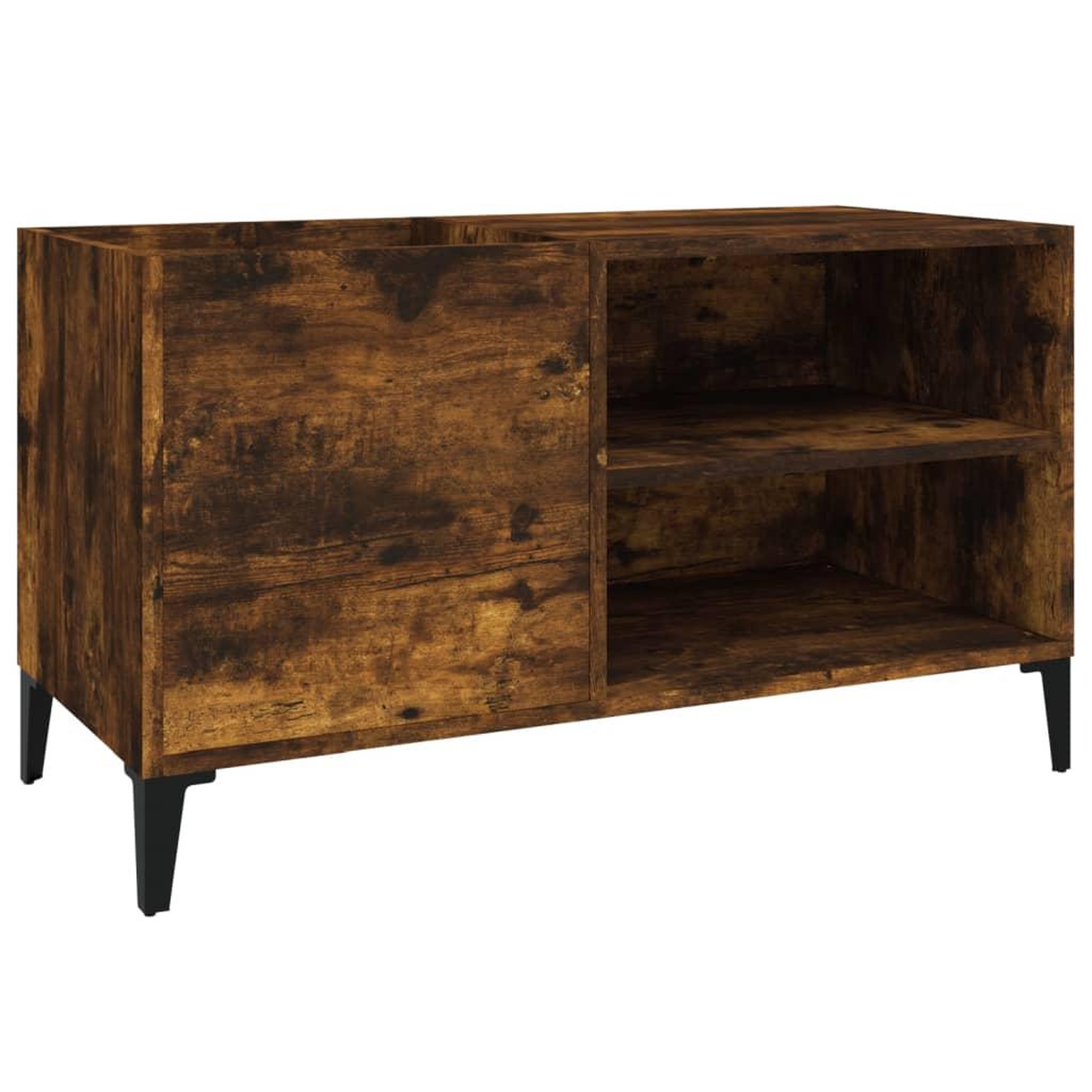 Voir la diapositive 2 : VIDAXL Armoire a disques chene fume 84,5x38x48 cm bois d'ingenierie
