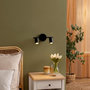 Voir la diapositive 6 : ATMOSPHERA Applique Murale 2 Spots Orientables  Vico  16cm Noir