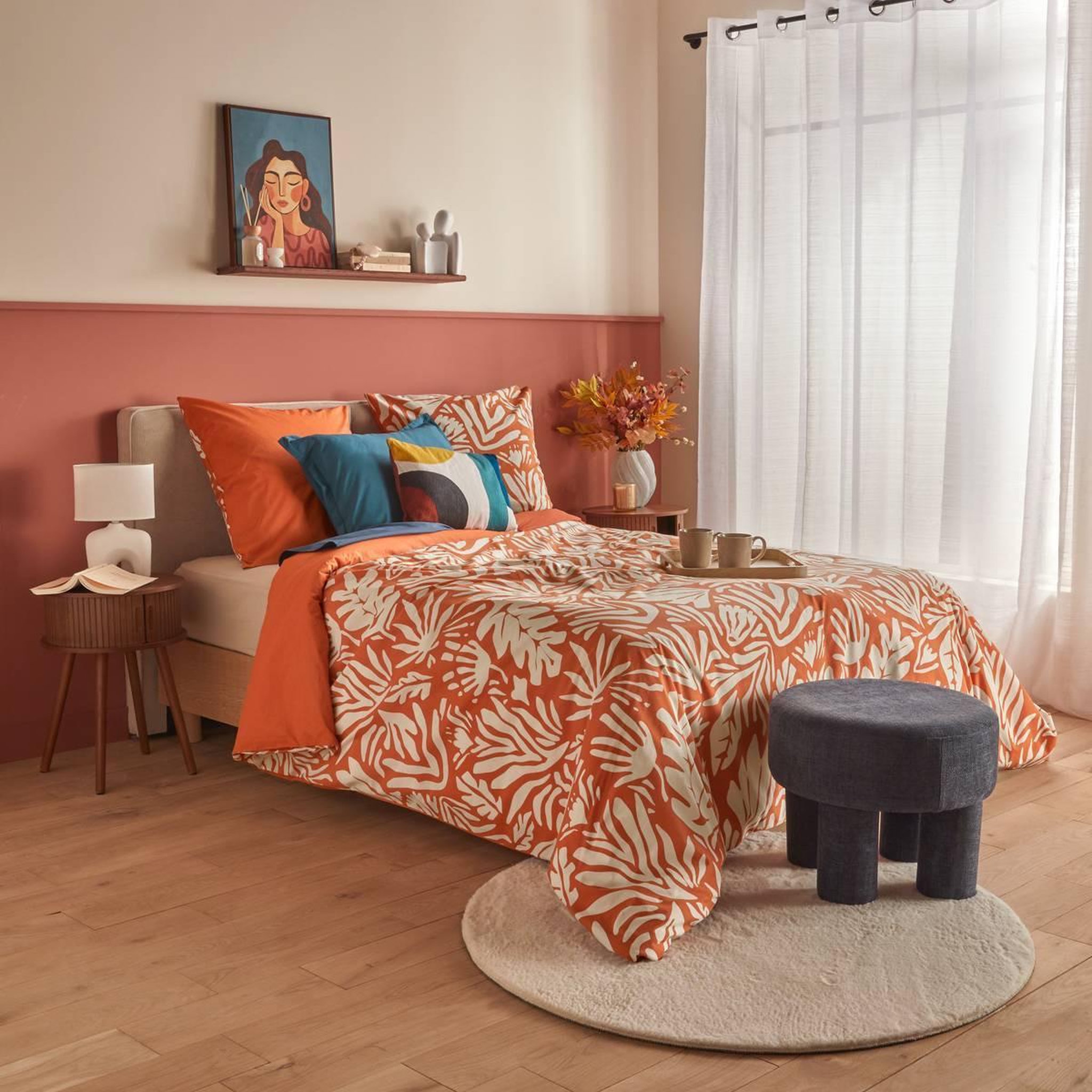ATMOSPHERA Parure de lit 3 pièces  homy  240x220cm orange