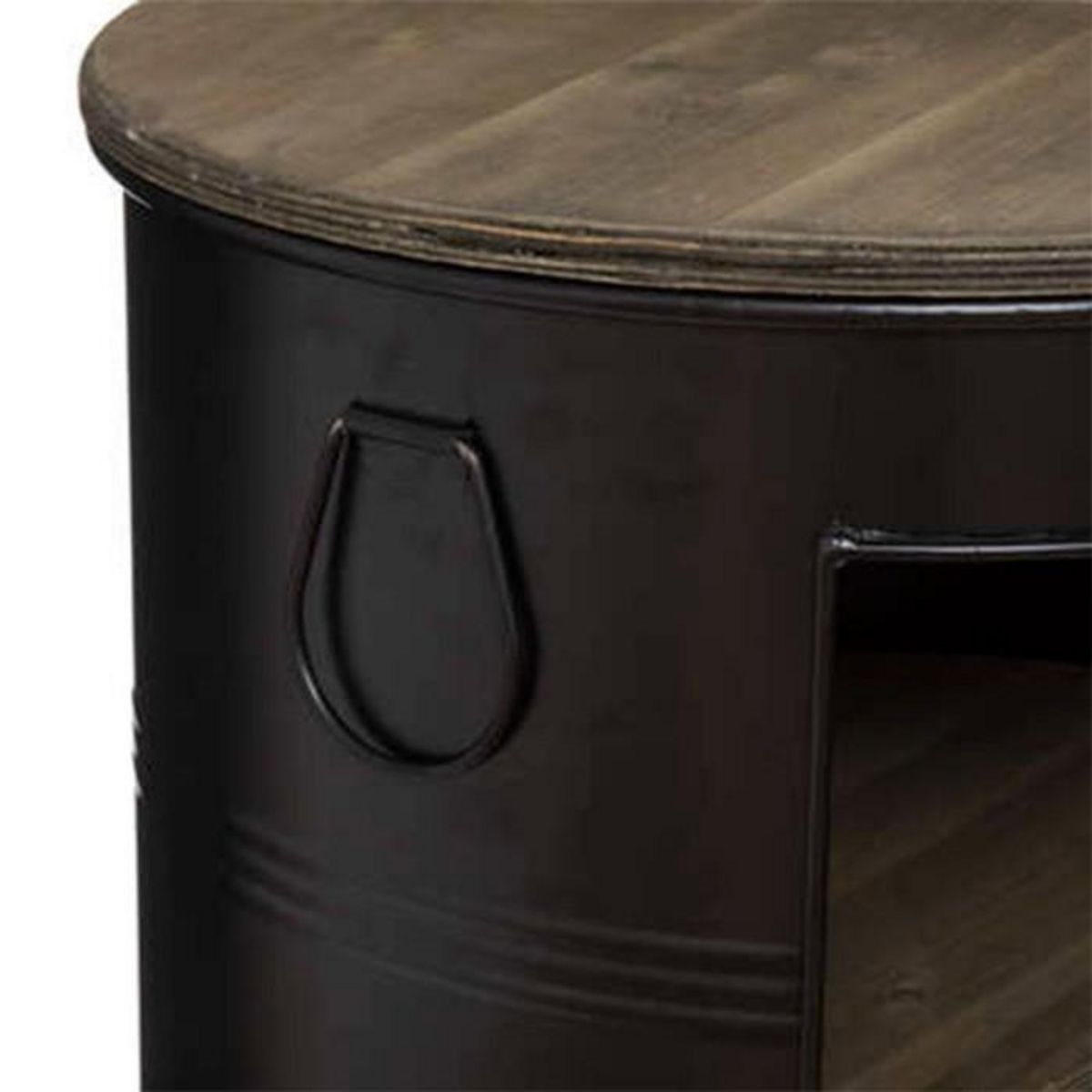 ATMOSPHERA Table à Café Ajourée en Métal  Diego  92cm Noir