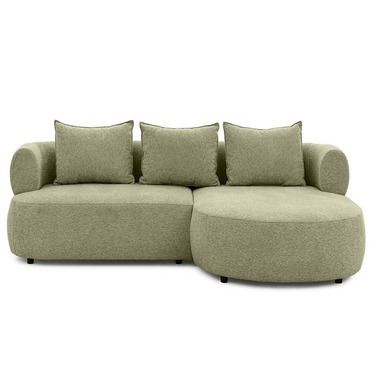 LISA DESIGN Angela - canapé d'angle droit 4 places en velours texturé