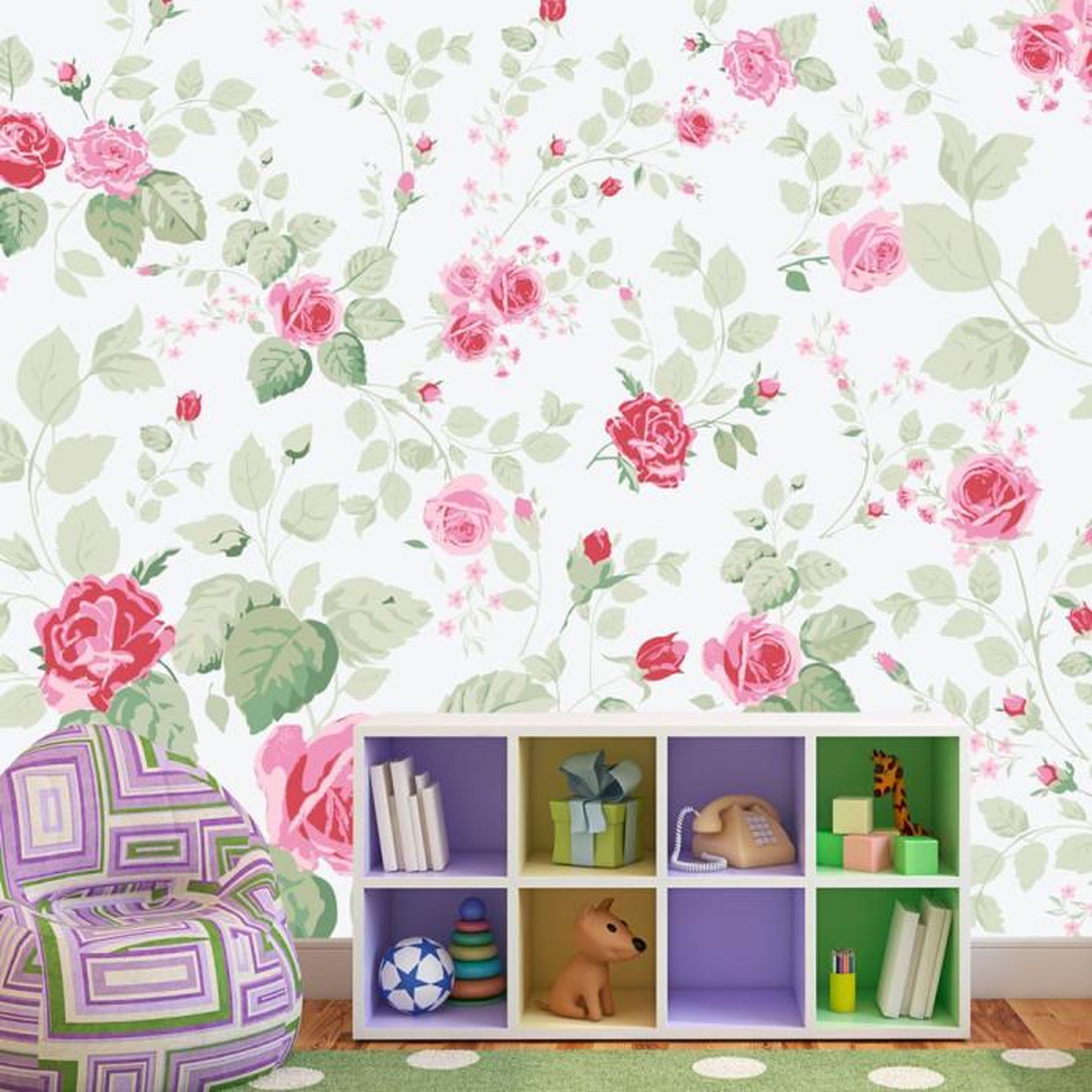 Paris Prix Papier Peint  Rosy Pleasures. Coloris disponibles : Multicolore
