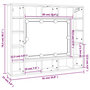 Voir la diapositive 6 : VIDAXL Armoire a miroir a LED noir 91x15x76,5 cm