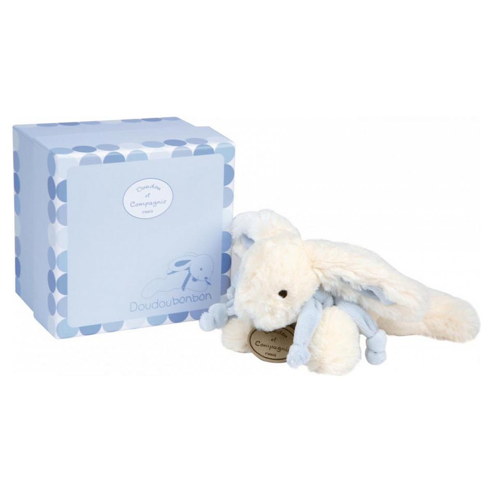 Voir la diapositive 3 : DOUDOU ET COMPAGNIE PELUCHE LAPIN BONBON BLEU DOUDOU CIE