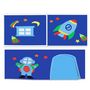 Voir la diapositive 3 : Paris Prix Pack - Lit Enfant, Tente, 3 Pochettes & Tunnel  Pino Astronaute II  Naturel