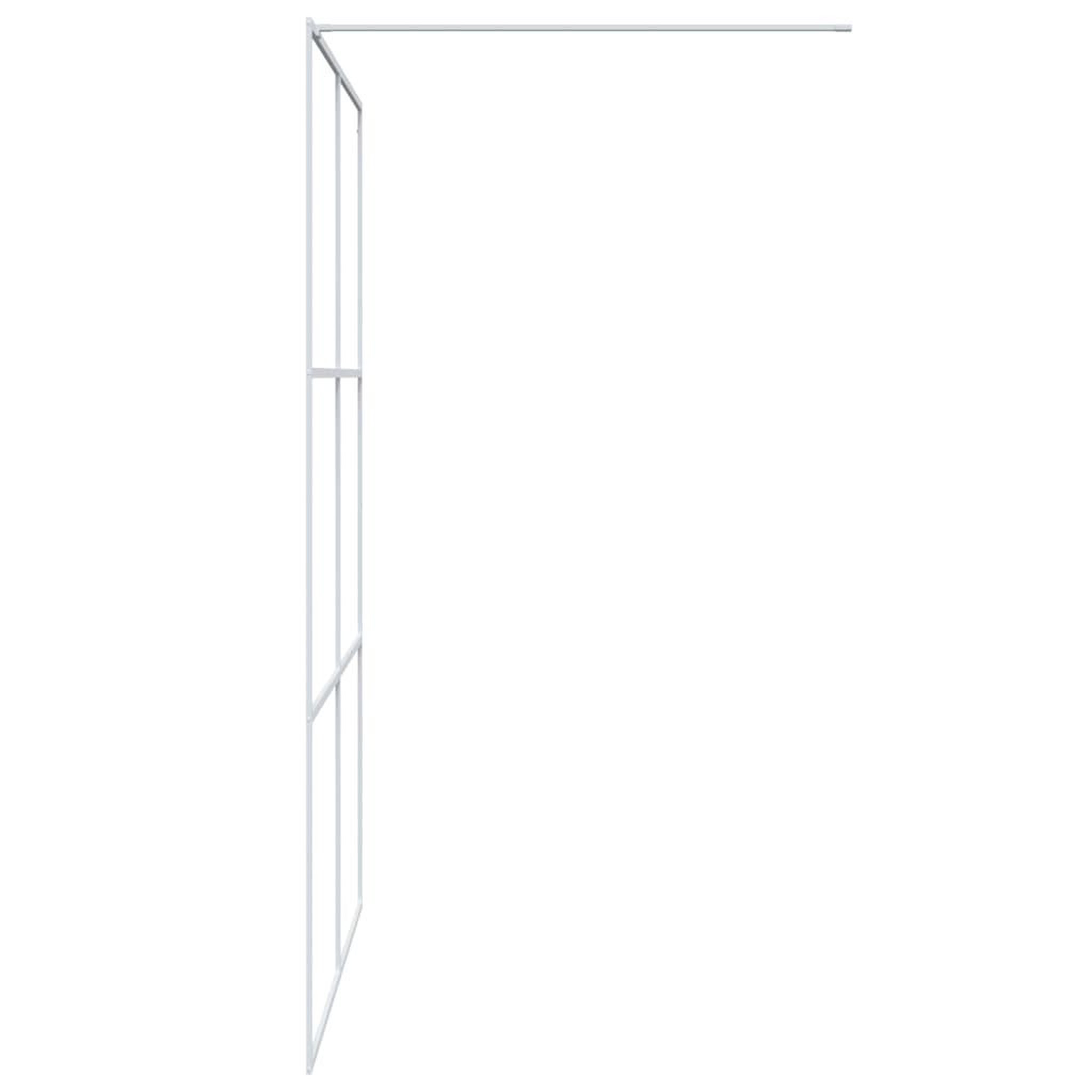 Voir la diapositive 4 : VIDAXL Paroi de douche Blanc 140x195 cm Verre ESG transparent