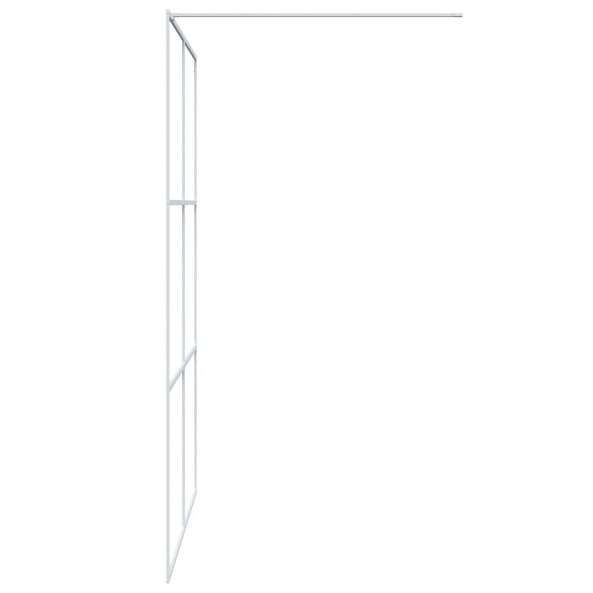VIDAXL Paroi de douche Blanc 140x195 cm Verre ESG transparent