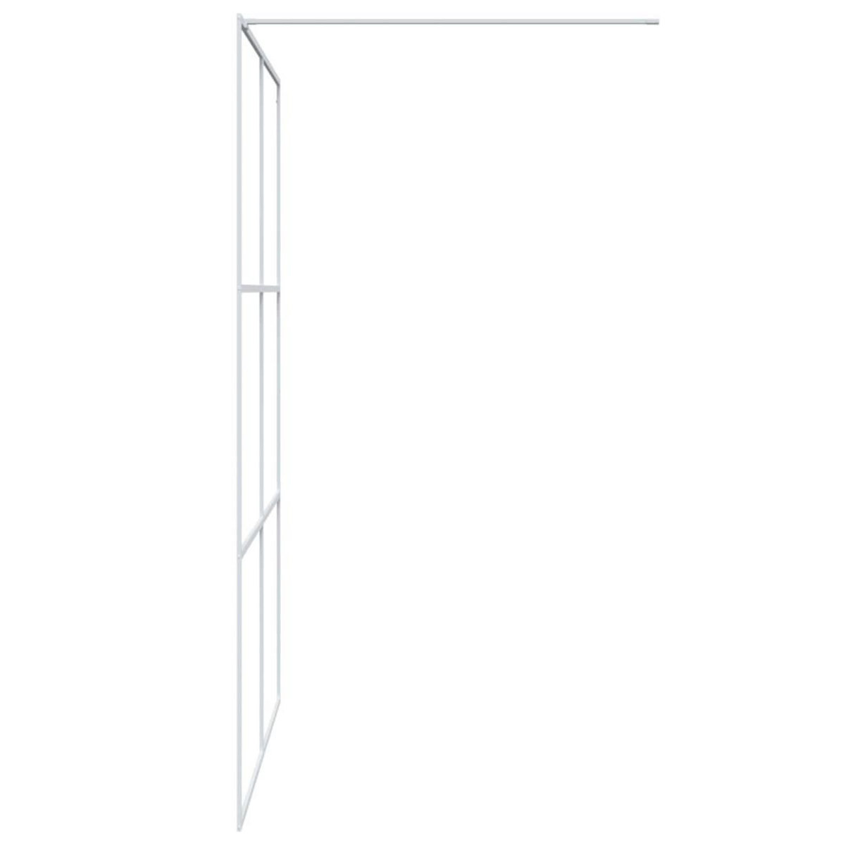 VIDAXL Paroi de douche Blanc 140x195 cm Verre ESG transparent