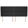 Voir la diapositive 3 : VIDAXL Tete de lit avec oreilles Noir 183x23x118/128 cm Similicuir