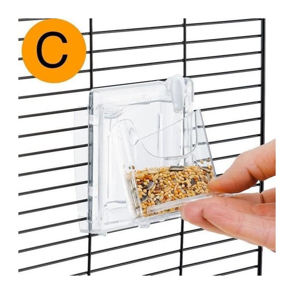 Ferplast Cage canaris - FERPLAST - PIANO 4 - 59 x 33 x 55 cm - Noir