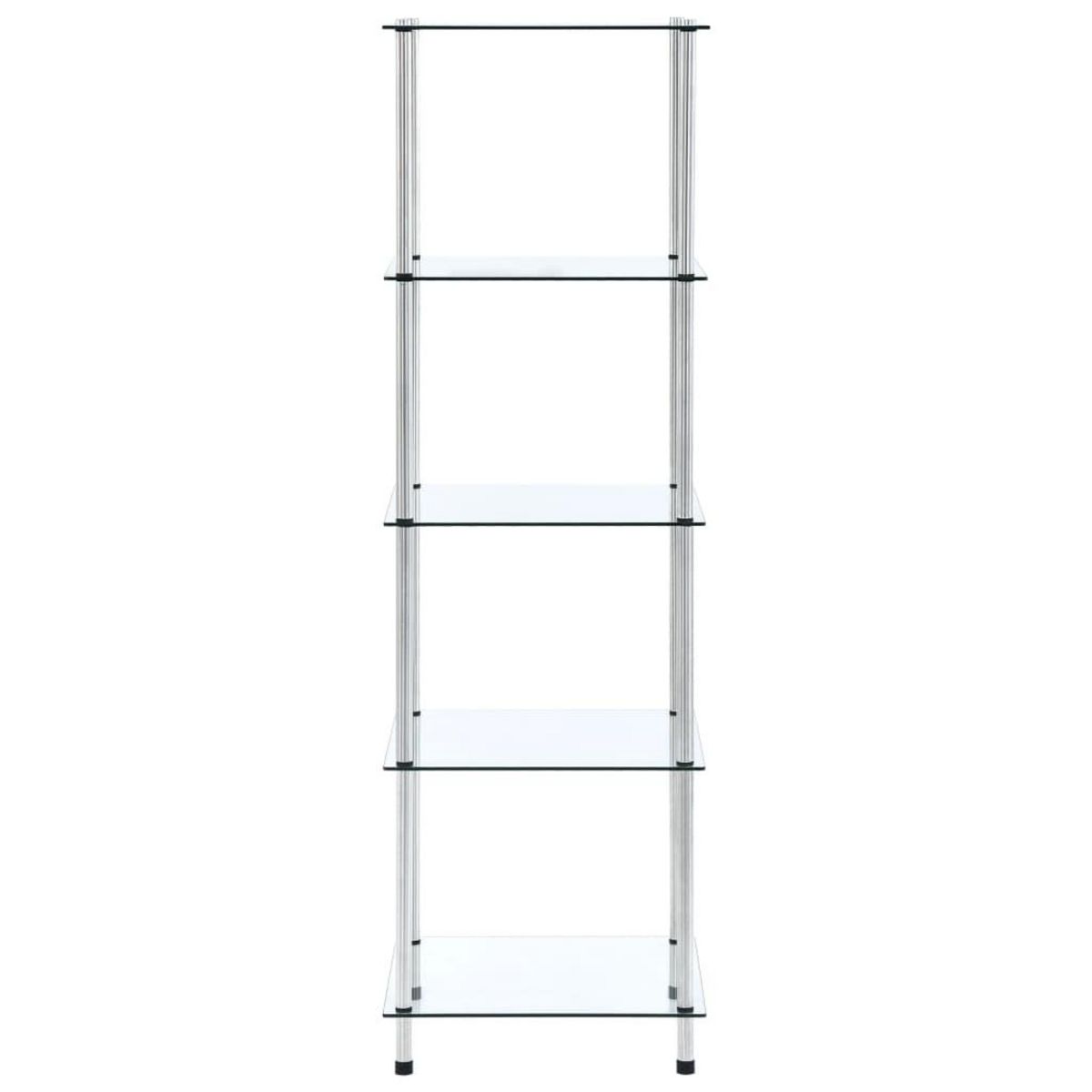 VIDAXL Etagere 5 niveaux Transparent 40x40x130 cm Verre trempe