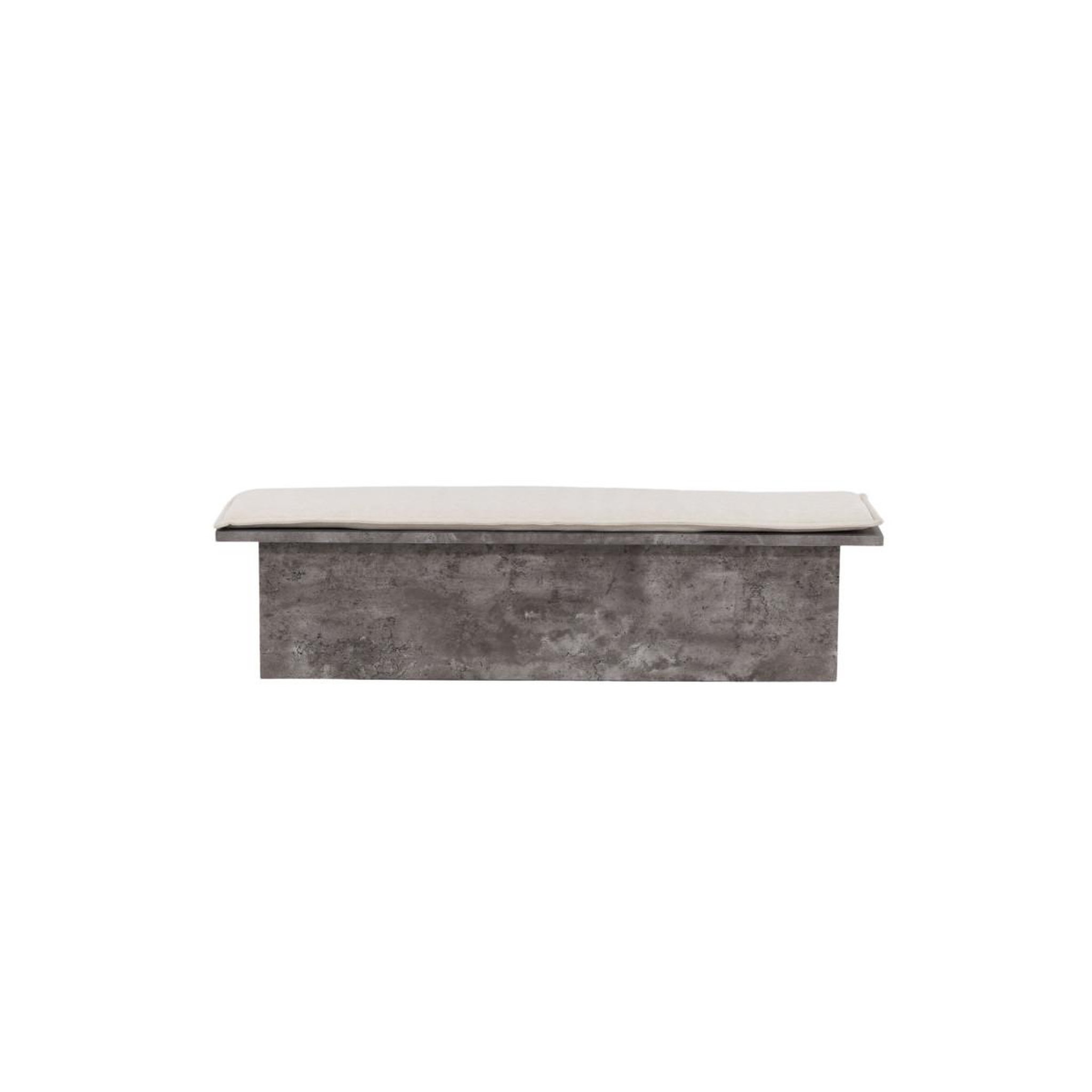 Voir la diapositive 2 : Paris Prix Banc design & coussin  kellogg  160cm gris