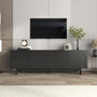Voir la diapositive 2 : MERAX Meuble tv noir 175 cm mdf