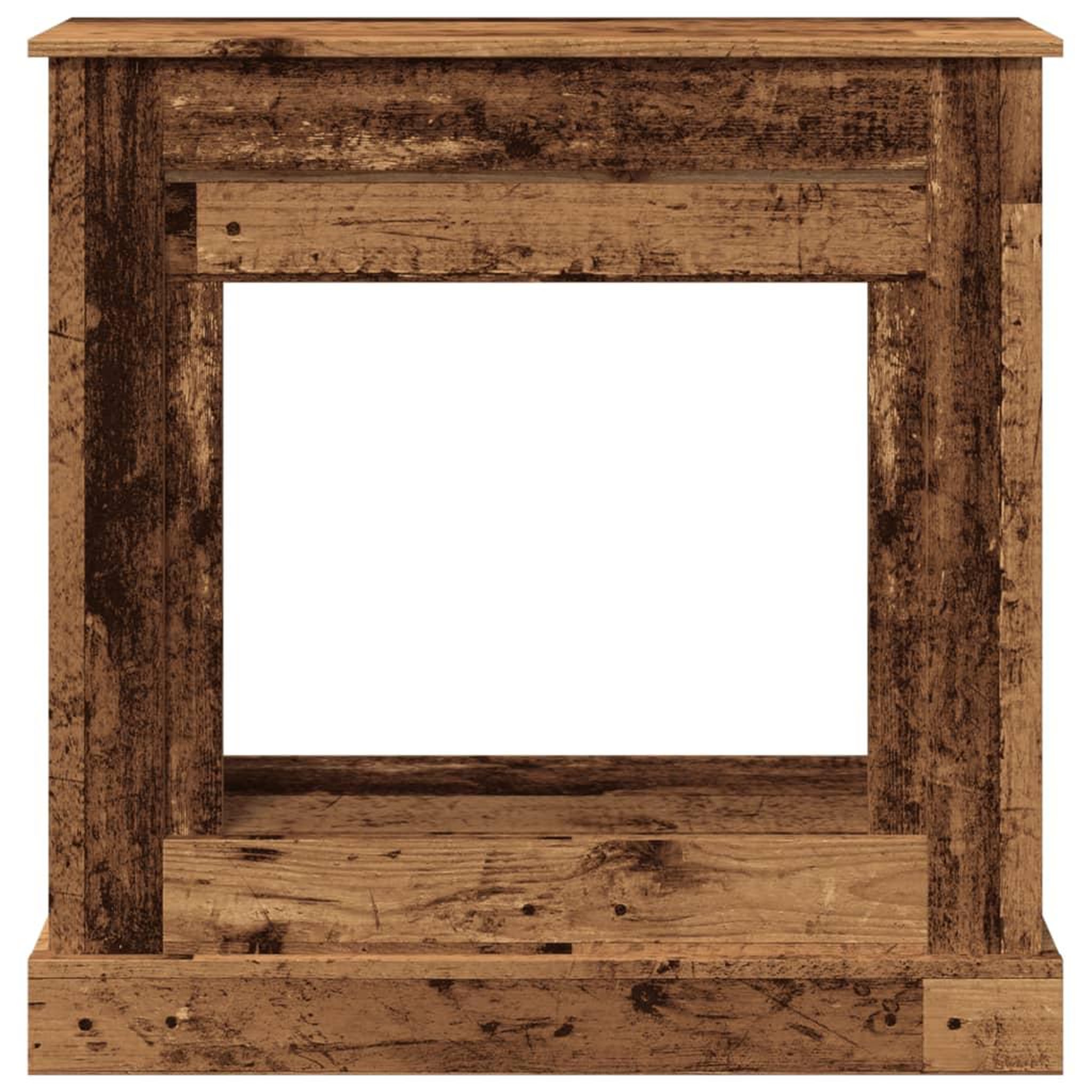 Voir la diapositive 4 : VIDAXL Cadre de cheminee vieux bois 90x30x90 cm bois d'ingenierie