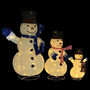 Voir la diapositive 2 : VIDAXL Decoration de Noël Figurines de famille Bonhomme de neige a LED