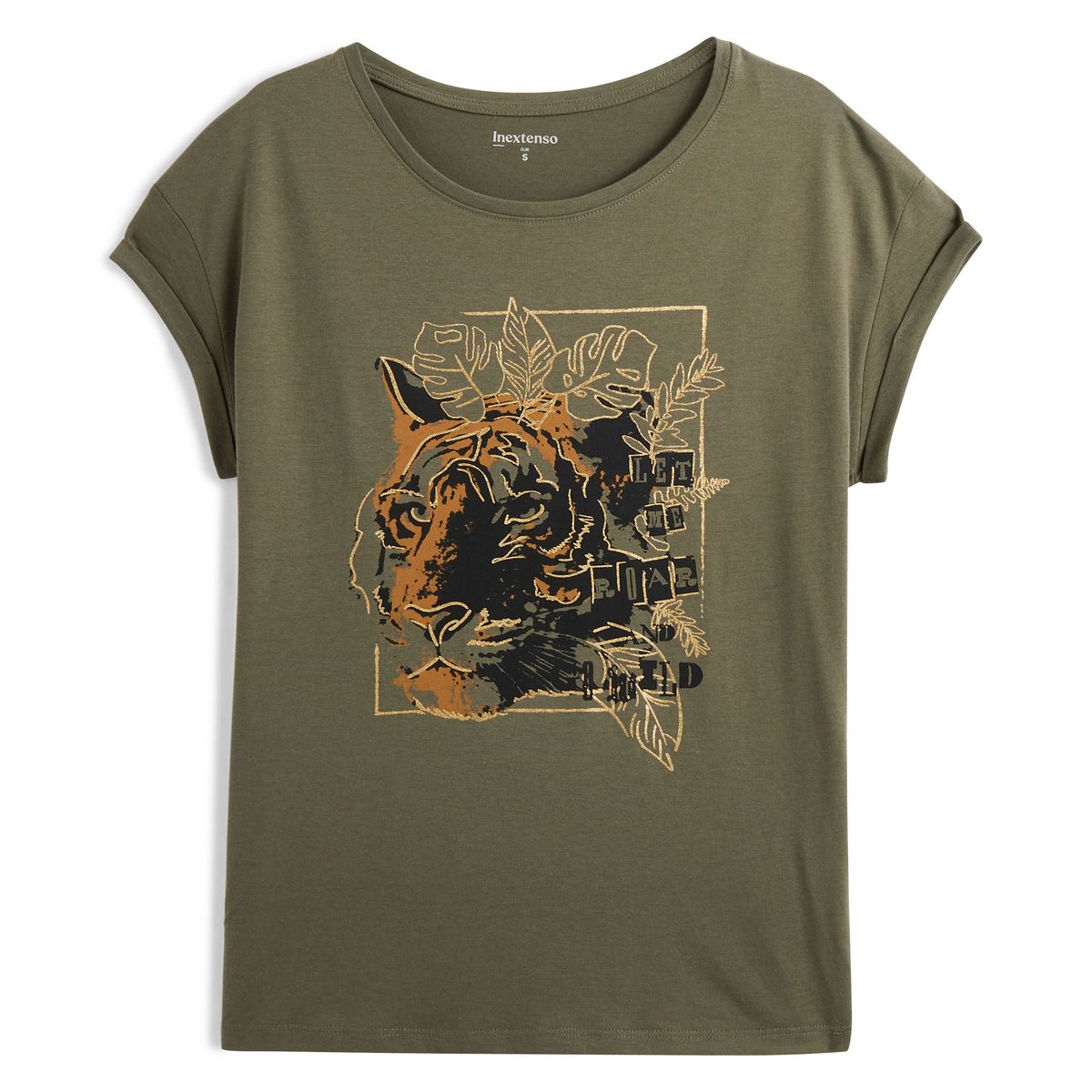 INEXTENSO T-shirt vert femme