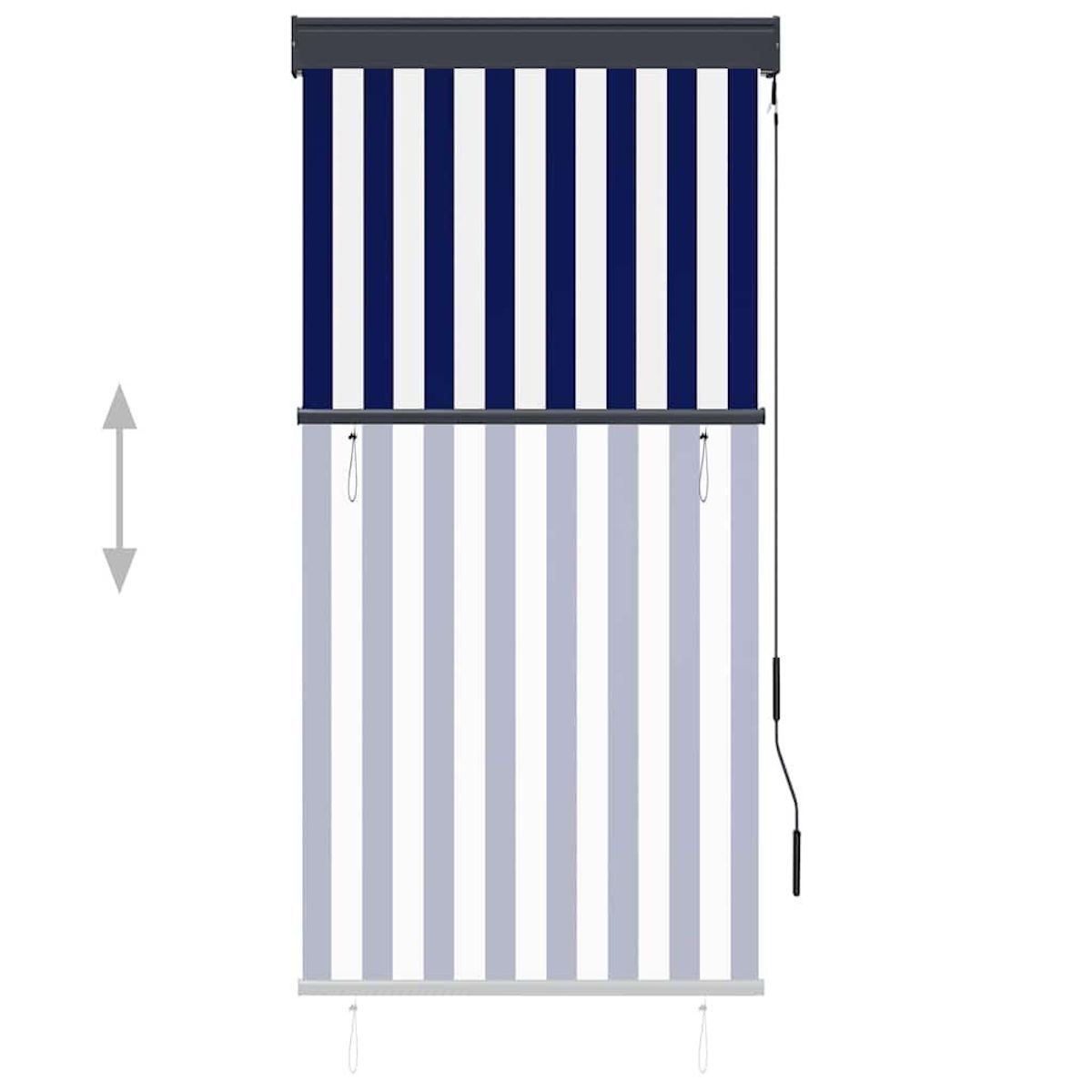 VIDAXL Store roulant d'exterieur 80x250 cm Bleu et blanc