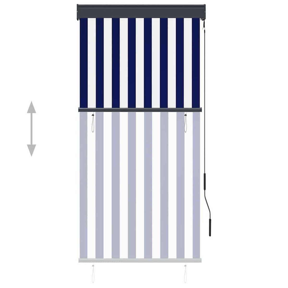 VIDAXL Store roulant d'exterieur 80x250 cm Bleu et blanc