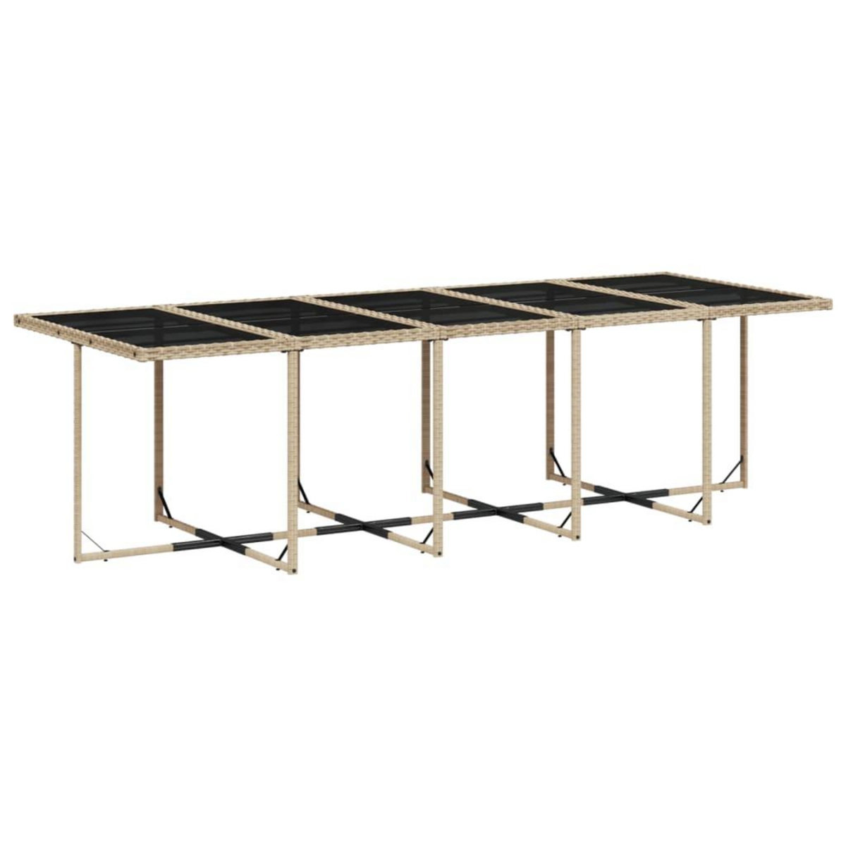 VIDAXL Ensemble a manger de jardin et coussins 15 pcs melange beige