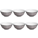 SECRET DE GOURMET Lot de 6 Bols Porcelaine  Lunis  15cm Rouge
