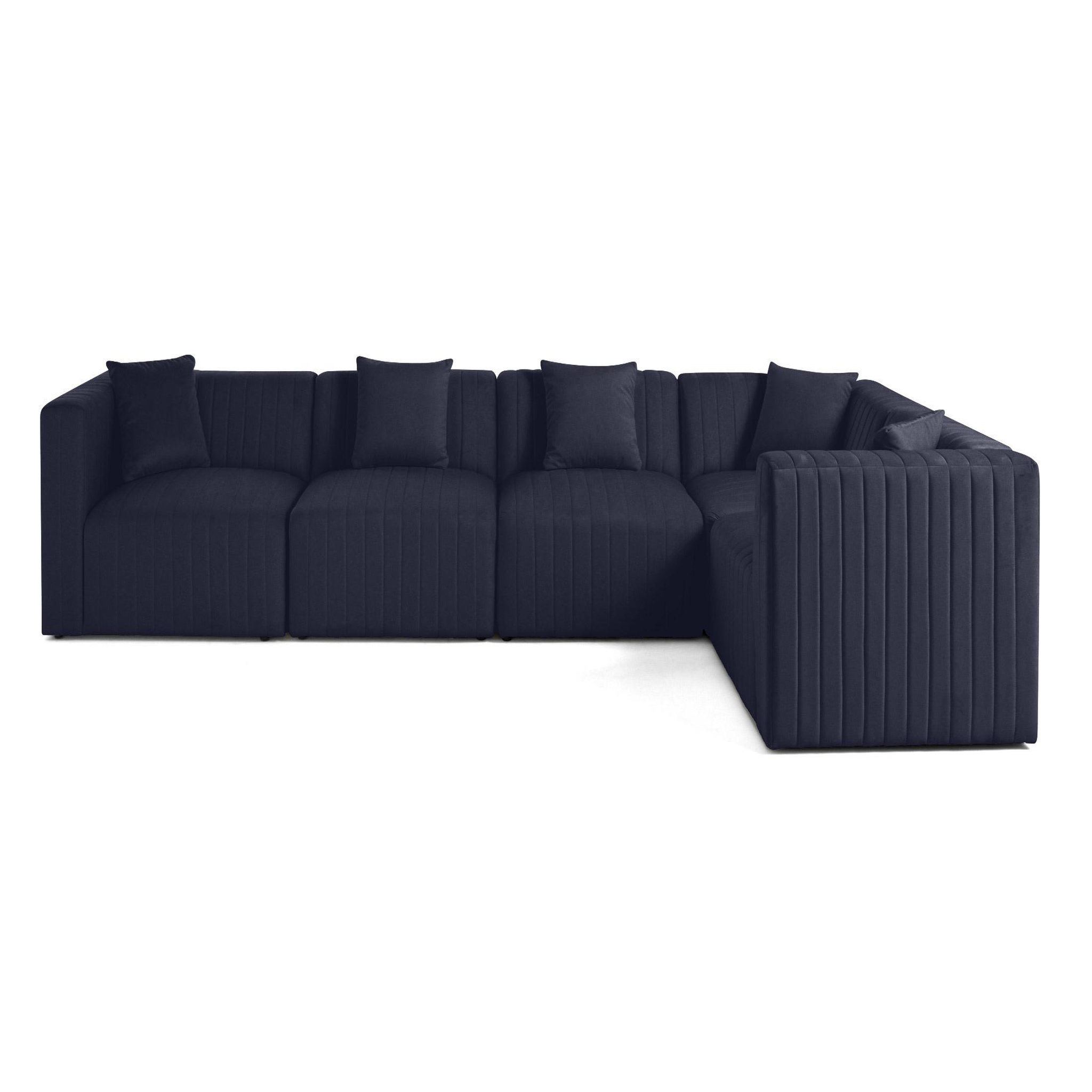 Voir la diapositive 1 : BEST MOBILIER Nova - canapé modulable d'angle réversible - 6 places - en velours