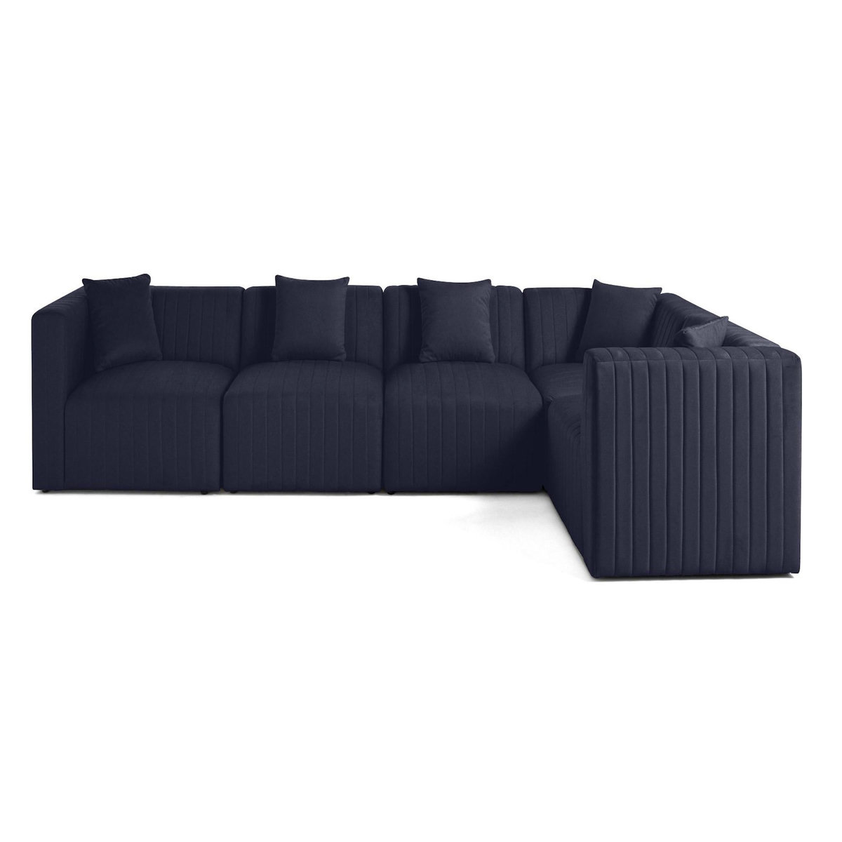 LISA DESIGN Nova - canapé modulable d'angle réversible - 6 places - en velours