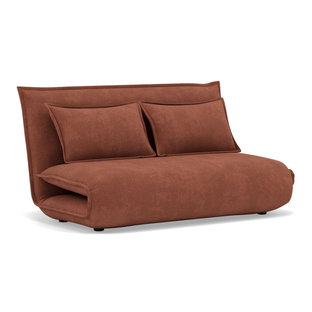 BEST MOBILIER Candice - banquette 2 places convertible clic-clac en velours côtelé