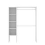 Voir la diapositive 3 : MARKET24 Dressing extensible - Blanc mélaminé - 1 colonne et 2 penderies - L139.5 x P40 x H187 cm