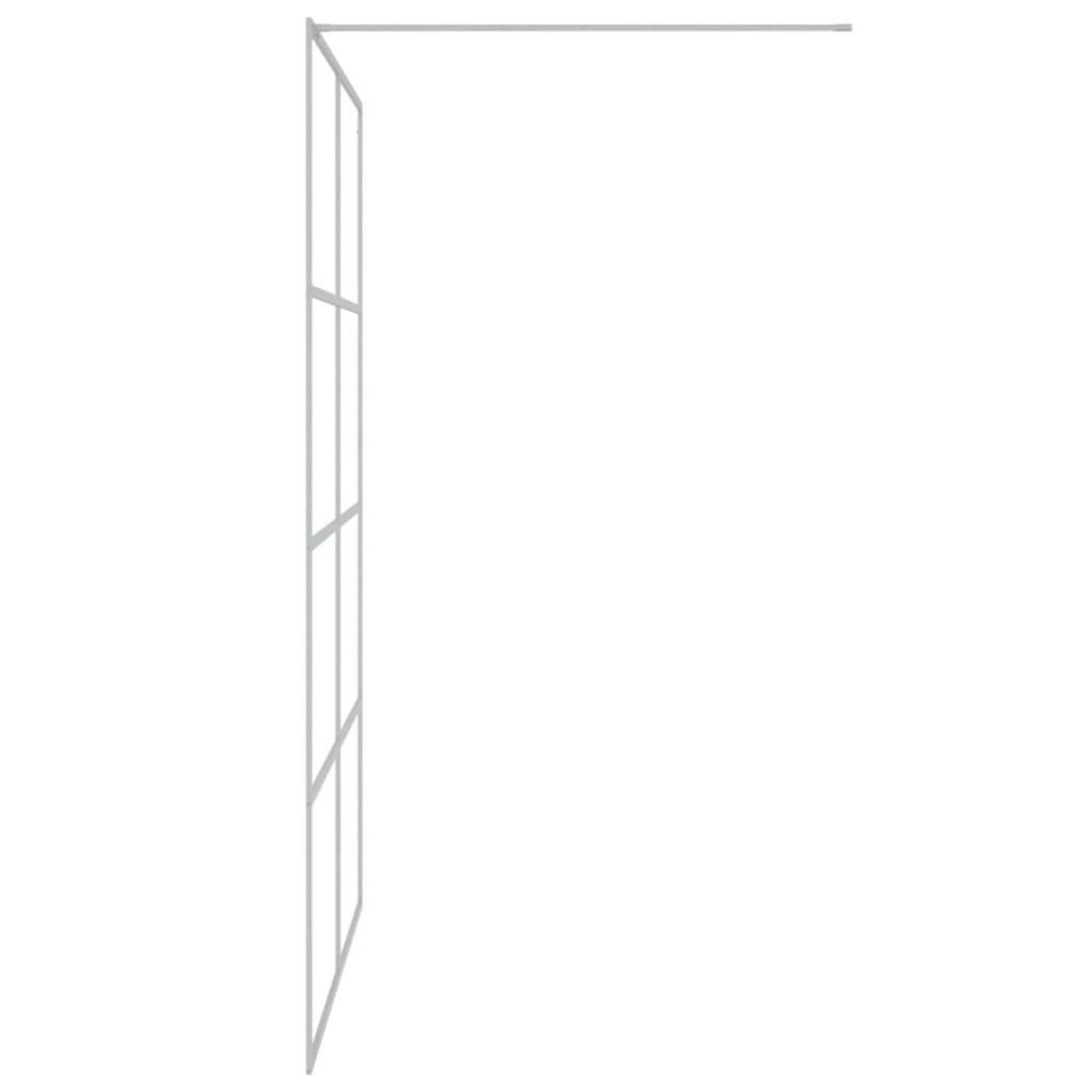 VIDAXL Paroi de douche Argente 140x195 cm Verre ESG transparent