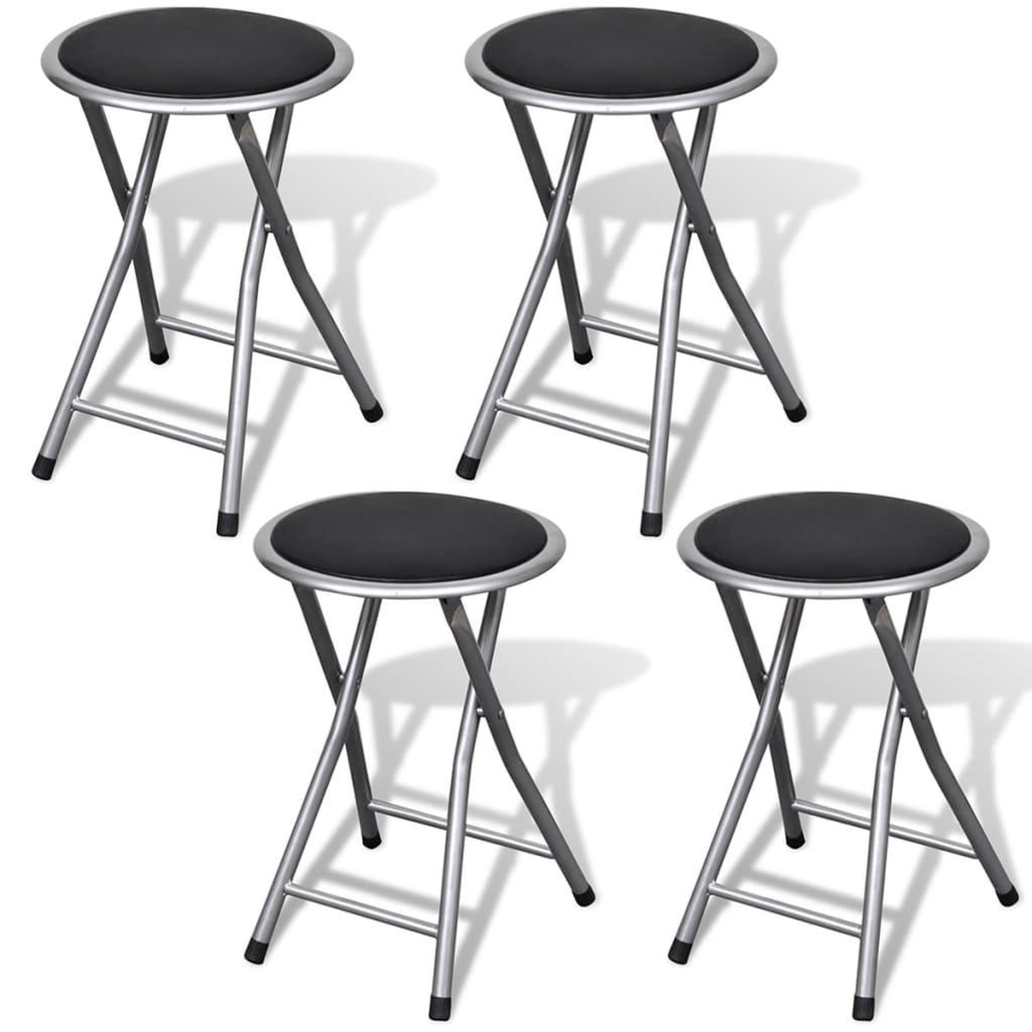 Voir la diapositive 1 : VIDAXL Tabourets de pliables lot de 4 similicuir