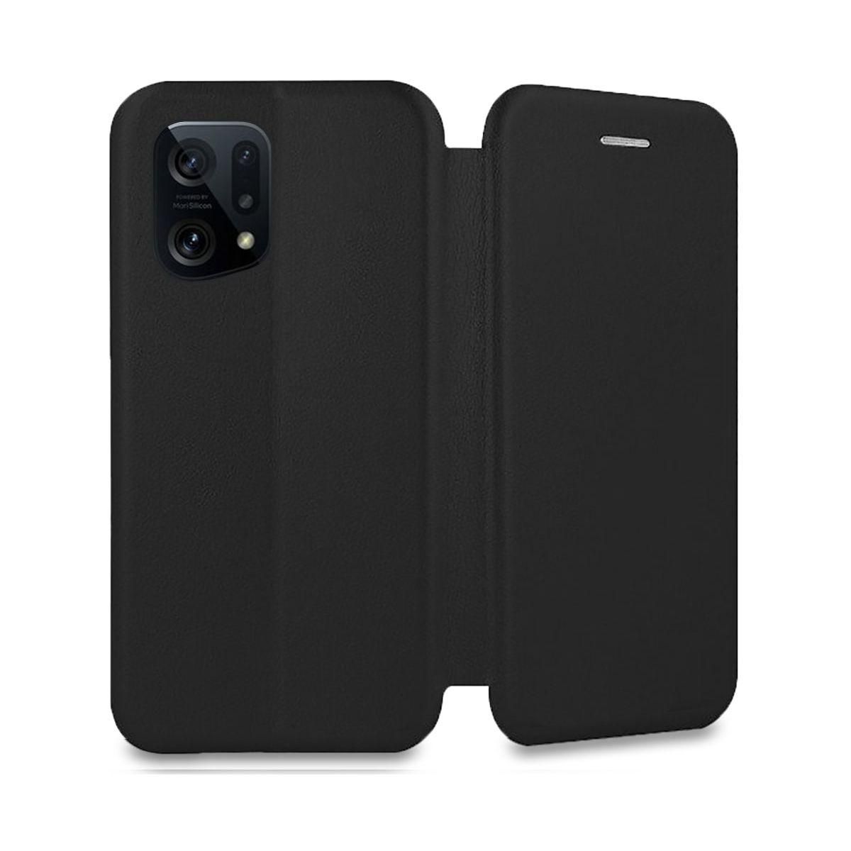 IBROZ Etui Oppo Find X5 Etui Cuir Noir