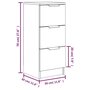 Voir la diapositive 6 : VIDAXL Buffets 2 pcs blanc 30x30x70 cm bois d'ingenierie