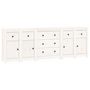 Voir la diapositive 2 : VIDAXL Buffet Blanc 230x35x80 cm Bois massif de pin