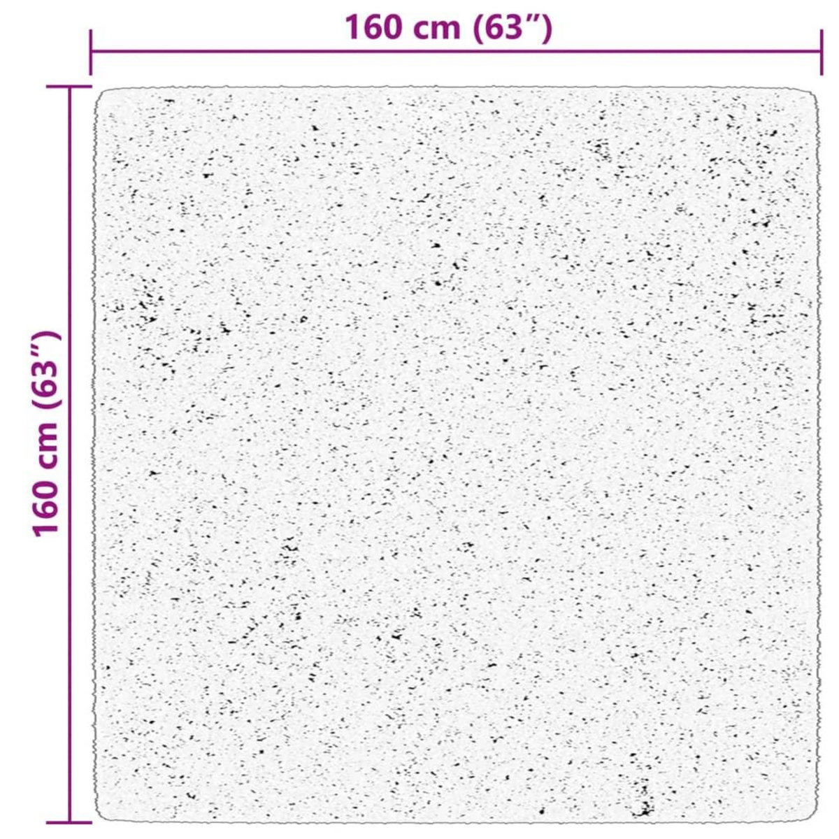 VIDAXL Tapis HUARTE a poils courts doux et lavable noir 160x160 cm