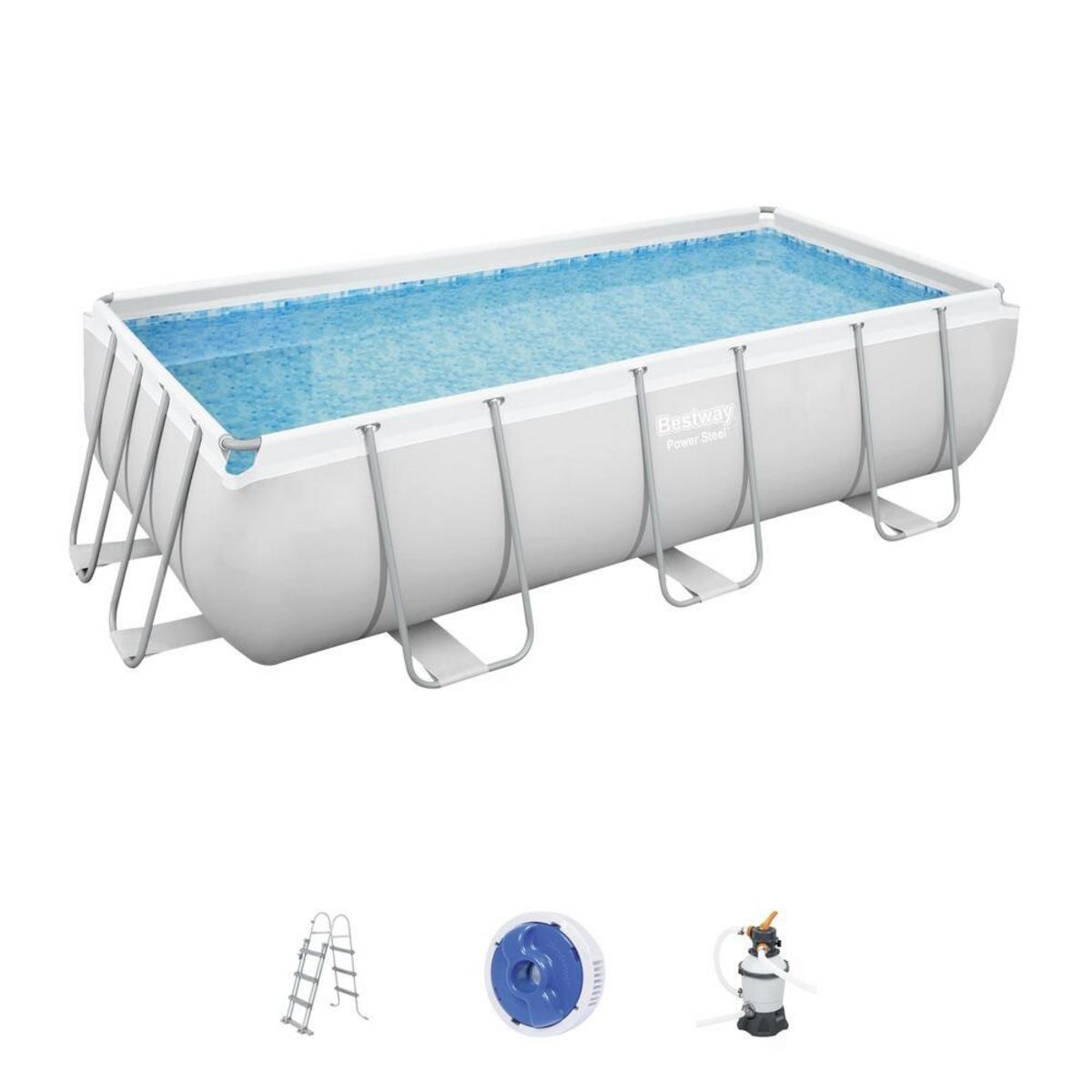 CONCEPT USINE Piscine tubulaire rectangulaire 4,04 x 2,01 x 1 m HAWI