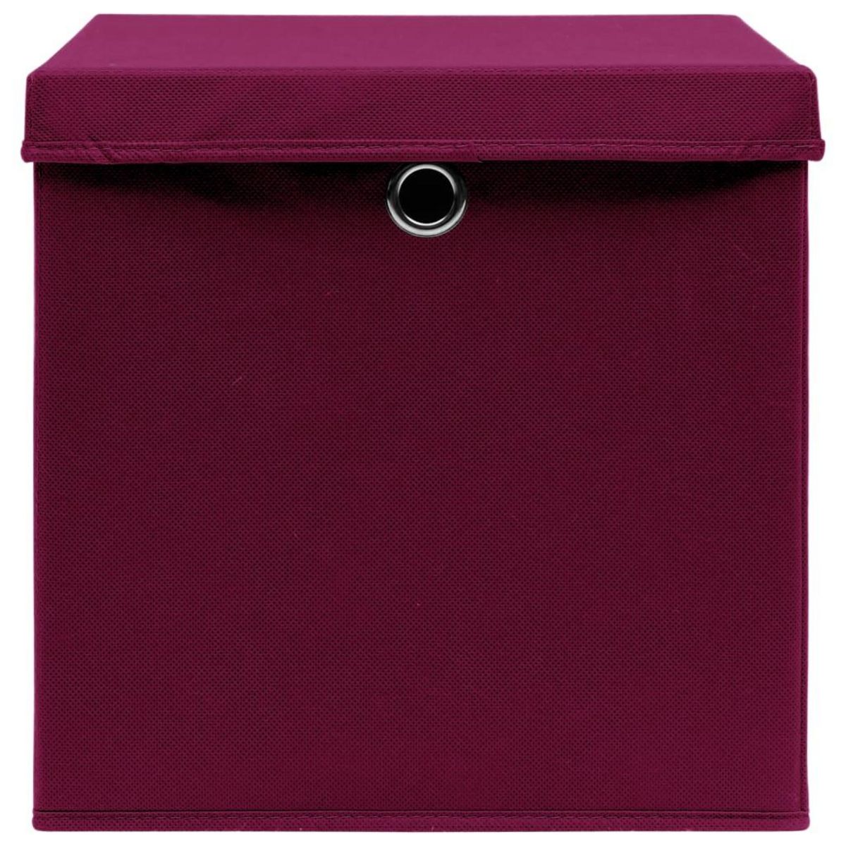 VIDAXL Boîtes de rangement 4 pcs Rouge fonce 32x32x32 cm Tissu