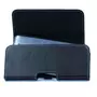 amahousse Etui ceinture pour Samsung Galaxy Ultra S20/ S21/ S22 en cuir noir crochet métallique