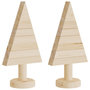 Voir la diapositive 2 : VIDAXL Arbres de Noël en bois pour decoration 2 pcs 30 cm pin massif