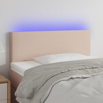 VIDAXL Tete de lit a LED Cappuccino 100x5x78/88 cm Similicuir