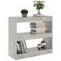 Voir la diapositive 5 : VIDAXL Bibliotheque/Separateur de piece Gris beton 80x30x72 cm