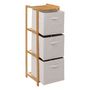 Voir la diapositive 2 : FIVE Étagère 3 Paniers de Rangement  Tidy  109cm Naturel