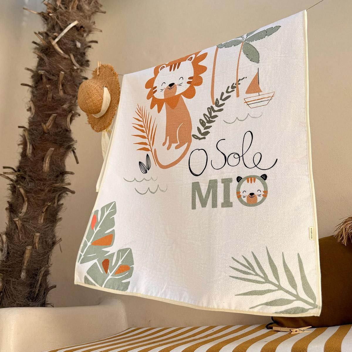 Petit Béguin Serviette de bain bébé + pochette Mio